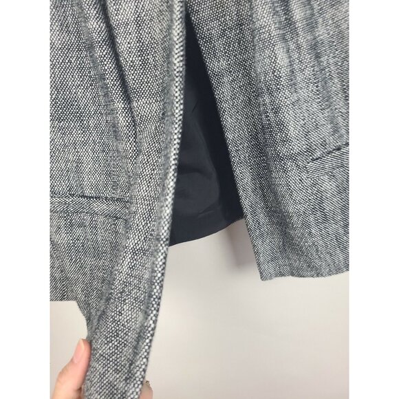 Vintage Y2K Style & Co Womens Crop Jacket Sz 10 Gray One Button Carrier Academia - Picture 5 of 6